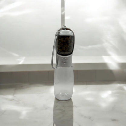 2 in 1 Portable Pet Bowl Bottle With Food Compartment