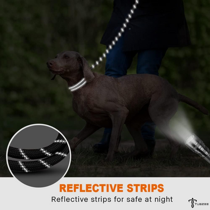 TUGZEE Long Dog Leash for Dog Training Reflective with Comfortable Padded Handle Heavy Duty Dog Lead for Large Medium Small Dogs
