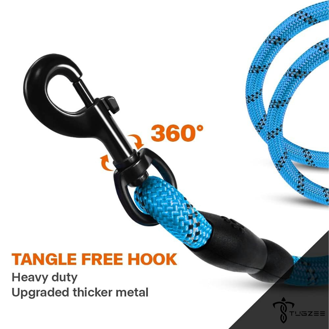 TUGZEE Long Dog Leash for Dog Training Reflective with Comfortable Padded Handle Heavy Duty Dog Lead for Large Medium Small Dogs