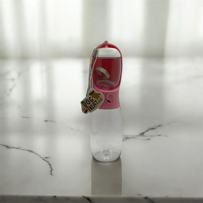 2 in 1 Portable Pet Bowl Bottle With Food Compartment